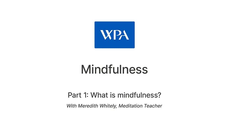 Video: What is mindfulness - Part 1