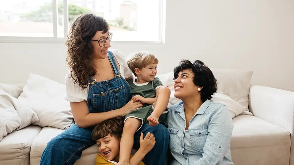 Young family with child