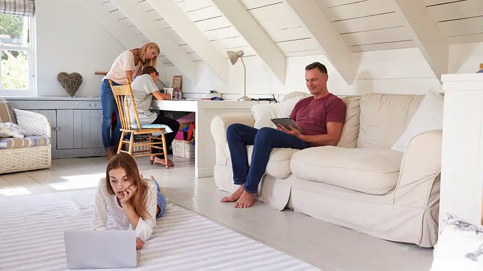 Family with teenage children