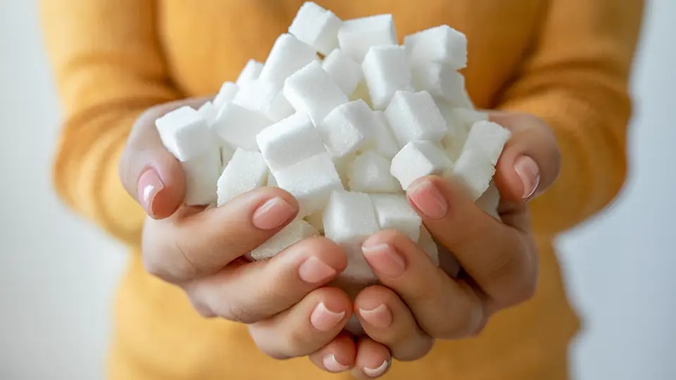 Handful of sugar cubes