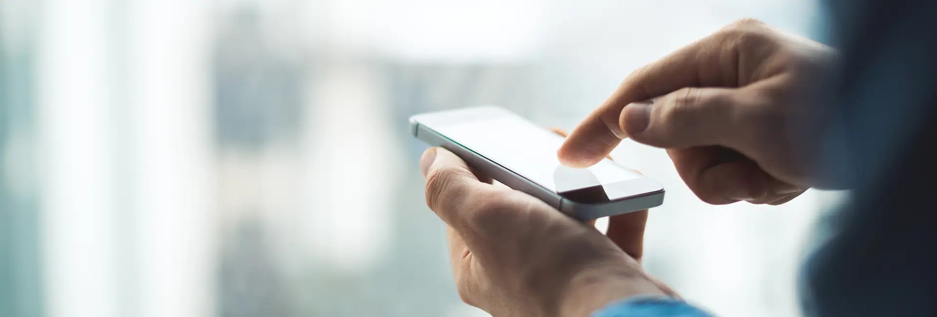 Person using a smartphone