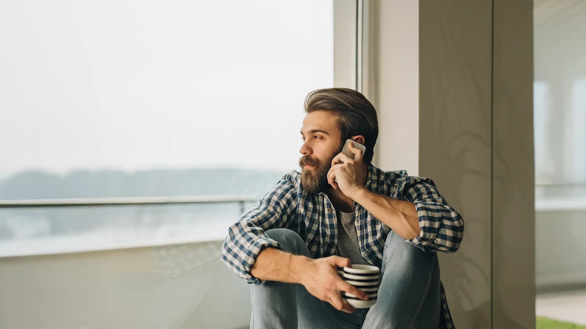 Man on phone