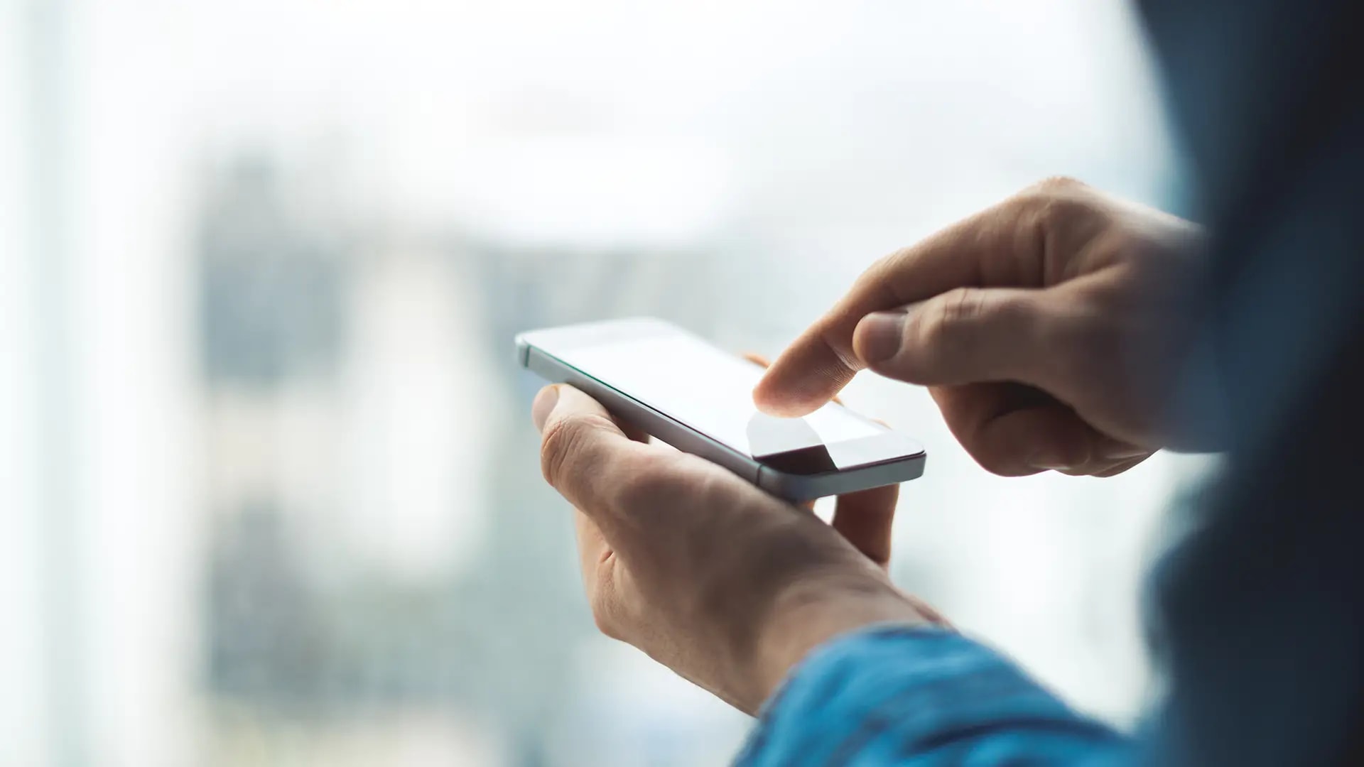 Person using a smartphone