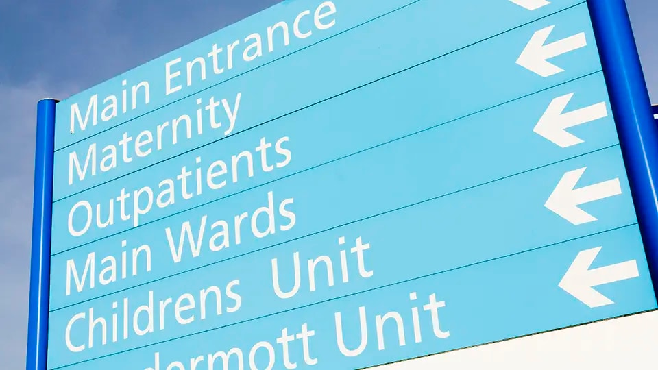 Hospital sign
