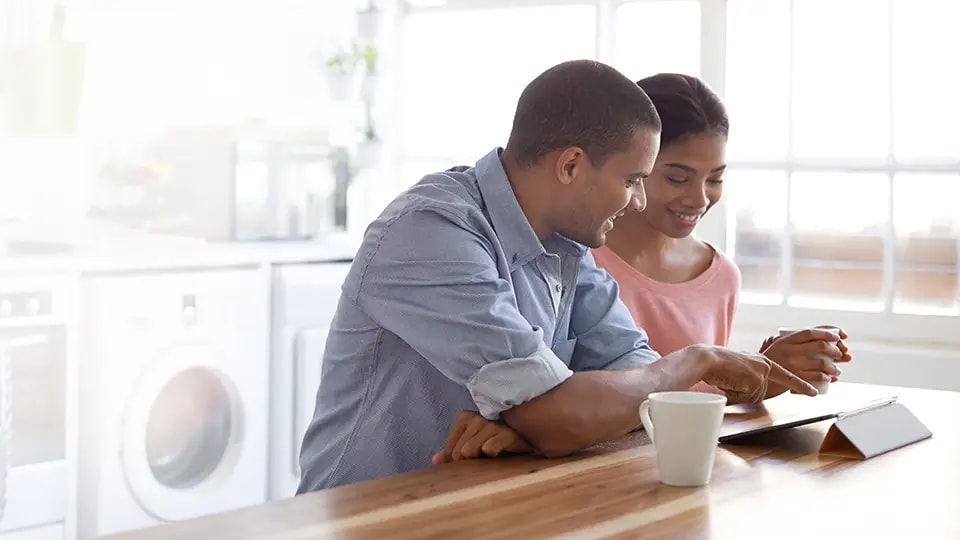 Couple in kitchen