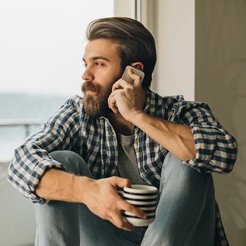 Man on the phone