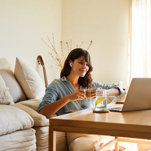 Woman with laptop