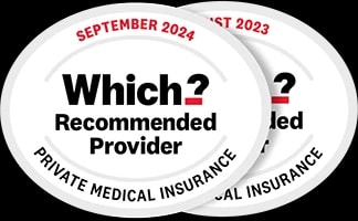 Which? Recommended Provider for Private Medical Insurance 2023 & 2024 logo