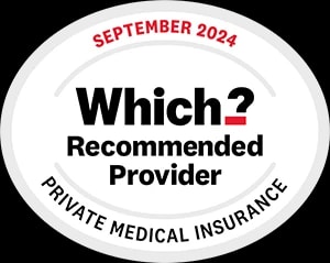 Which? Recommended Provider for Private Medical Insurance 2024 logo