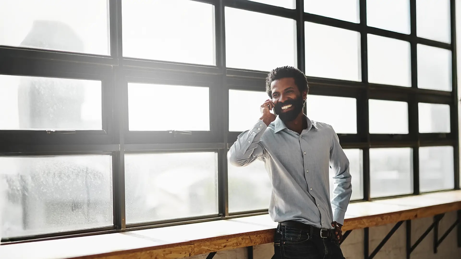 Business man on phone