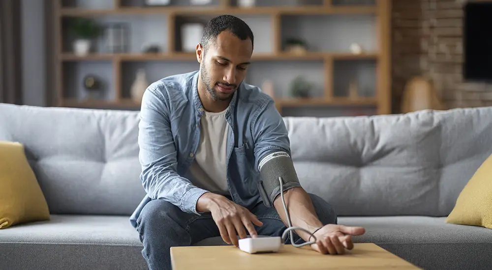 Checking blood pressure