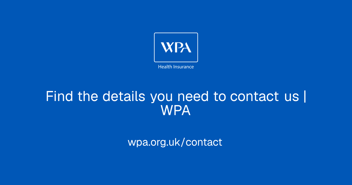 Find the details you need to contact us | WPA