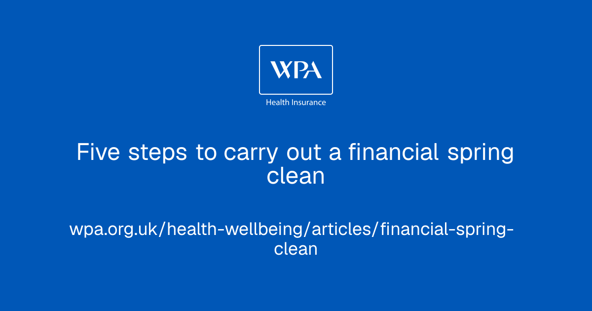 Five steps to carry out a financial spring clean