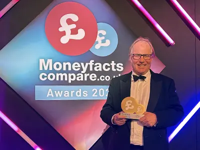 Charlie MacEwan, Corporate Communications Director at WPA, collecting the award