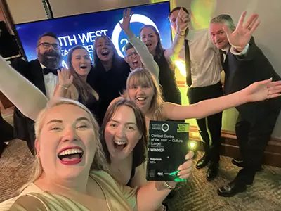 The WPA Customer Helpdesk Team celebrating the award